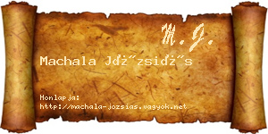 Machala Józsiás névjegykártya